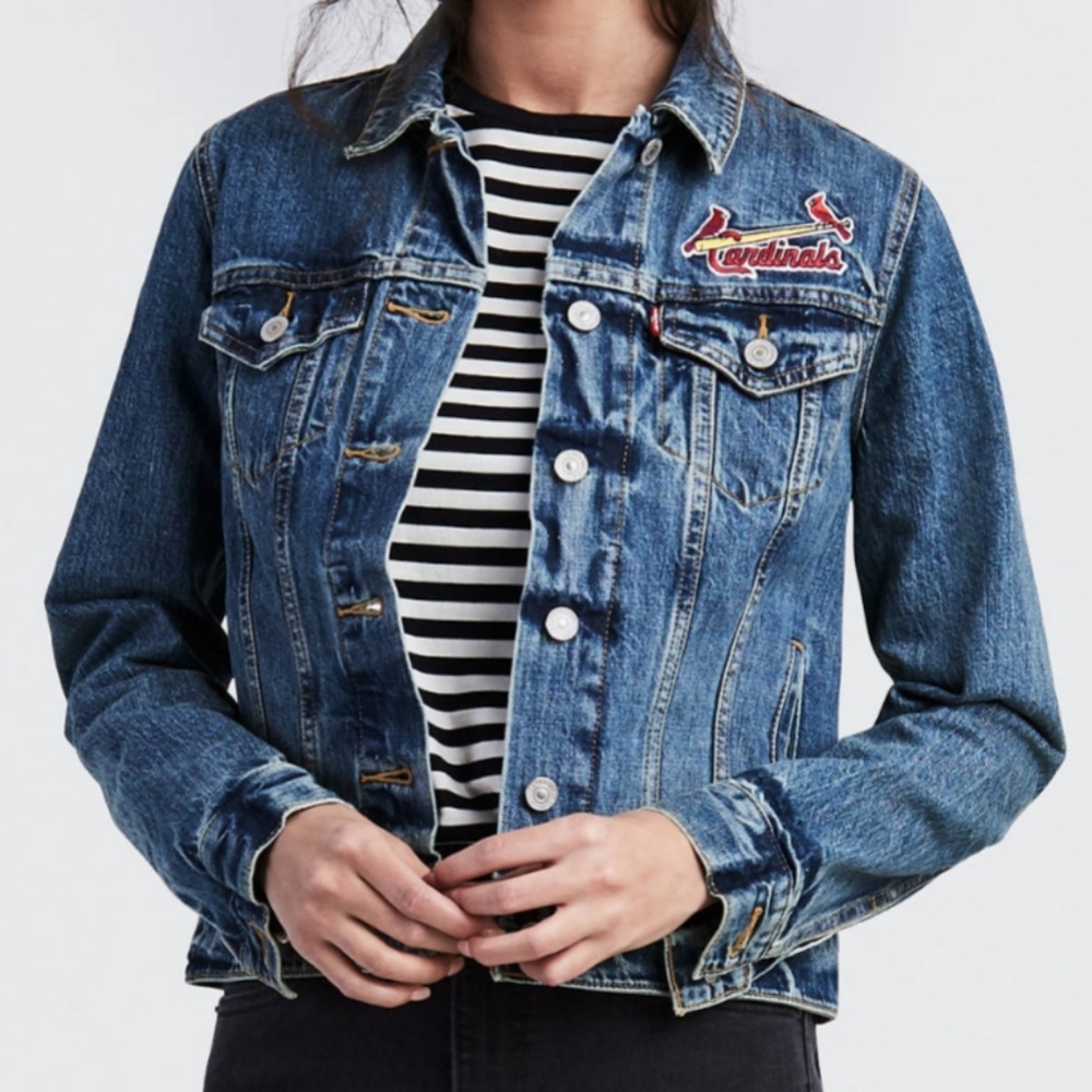 St Louis Cardinals Levi's Denim Jean Jacket